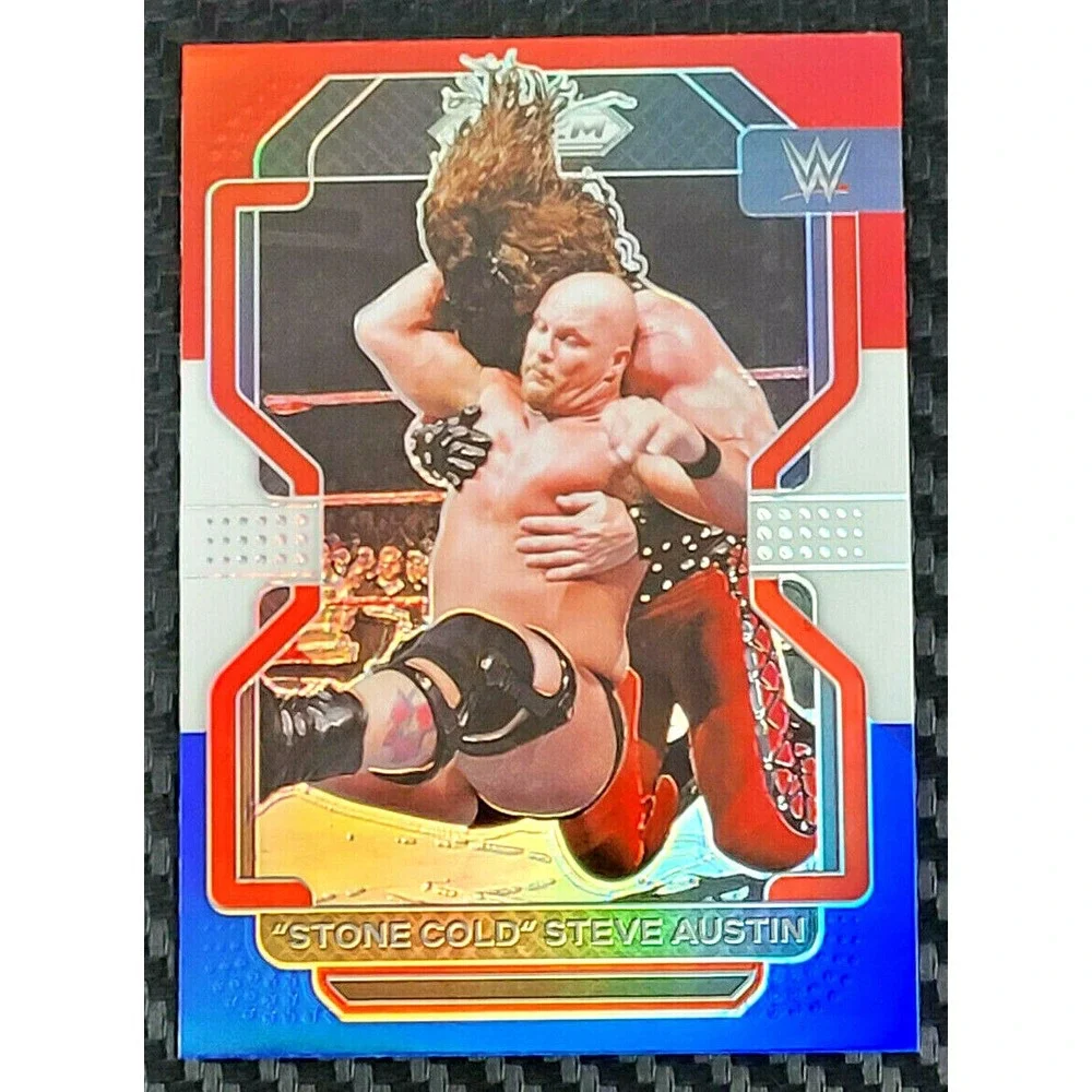 2022 WWE PANINI PRIZM - STONE COLD STEVE AUSTIN - RED‎ WHITE BLUE PRIZM SP